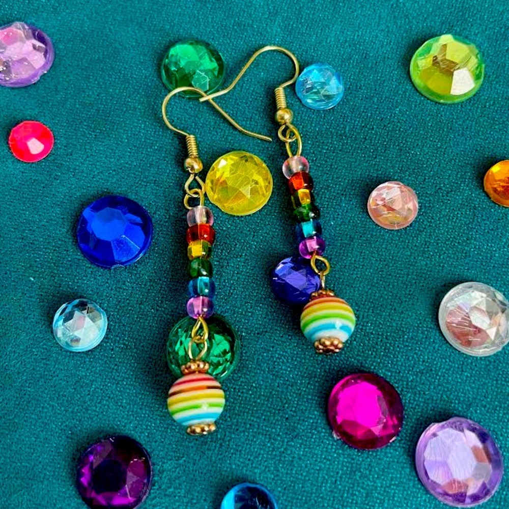 🌈Rainbow Bauble Dangle Earrings🌈